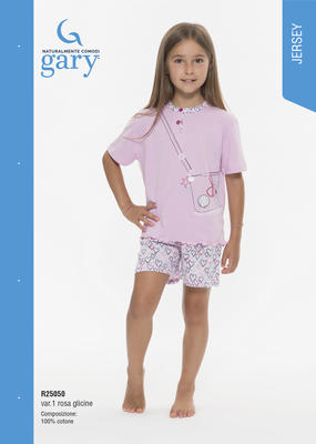 DÍVČÍ S/M PYŽAMÁ R25050 Tellini S.R.L. Velkoobchodní oblečení